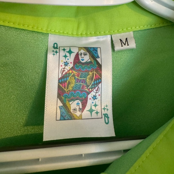 Queen of Sparkles Lime & Rainbow Feather Sleeve Dress - Picture 6 of 7